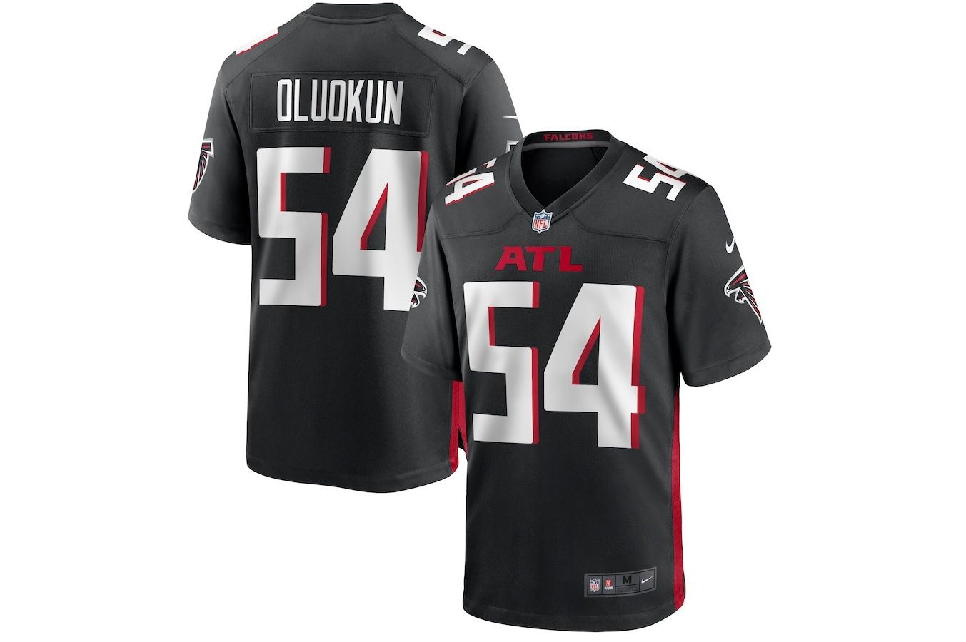 Men Atlanta Falcons #54 Foyesade Oluokun Nike Black Game NFL Jersey->atlanta falcons->NFL Jersey